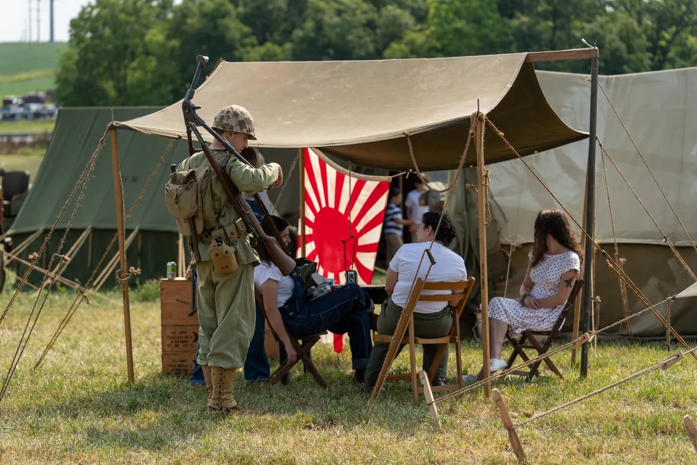 A Pacific theater encampment