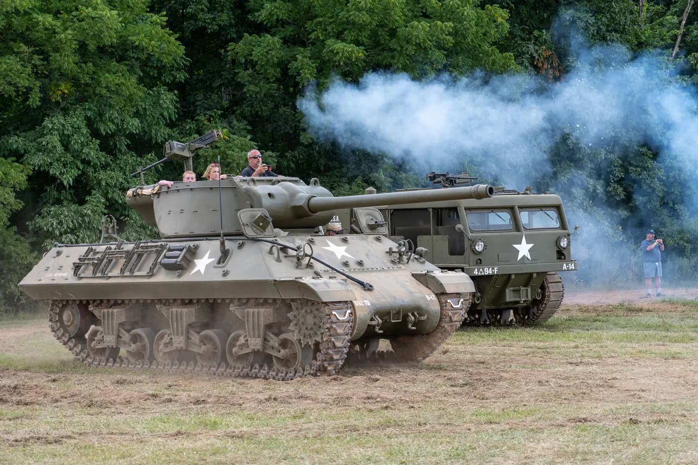 An M36 tank destroyer on the move