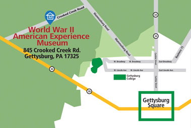 Get directions to the WWII Experience