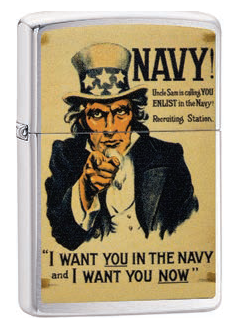 Uncle Sam Navy Zippo Lighter